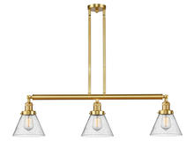 Innovations Lighting 213-SG-G44-LED - Cone - 3 Light - 40 inch - Satin Gold - Stem Hung - Adjustable Island Light