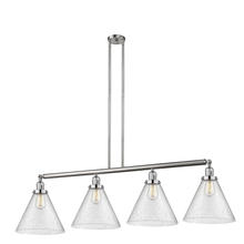 Innovations Lighting 214-SN-G44-L - Cone - 4 Light - 56 inch - Brushed Satin Nickel - Stem Hung - Adjustable Island Light