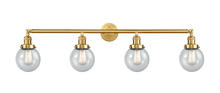 Innovations Lighting 215-SG-G204-6 - Beacon - 4 Light - 42 inch - Satin Gold - Adjustable Bath Vanity Light