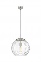 Innovations Lighting 221-1S-SN-G1215-14 - Athens Water Glass - 1 Light - 13 inch - Brushed Satin Nickel - Stem Hung - Pendant