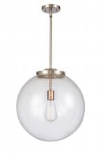 Innovations Lighting 221-1S-SN-G204-16-LED - Beacon - 1 Light - 16 inch - Brushed Satin Nickel - Stem Hung - Pendant