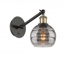 Innovations Lighting 317-1W-BAB-G556-6SM - Rochester - 1 Light - 6 inch - Black Antique Brass - Adjustable Sconce