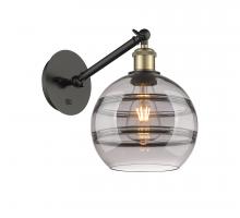 Innovations Lighting 317-1W-BAB-G556-8SM - Rochester - 1 Light - 8 inch - Black Antique Brass - Adjustable Sconce