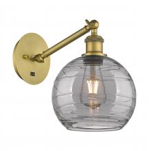 Innovations Lighting 317-1W-BB-G1213-8SM - Athens Deco Swirl - 1 Light - 8 inch - Brushed Brass - Adjustable Sconce