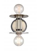 Innovations Lighting 433-2W-BSN-LED - Aurora - 2 Light - 6 inch - Black Satin Nickel - Sconce