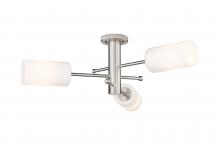 Innovations Lighting 434-3F-SN-G434-7WH - Crown Point - 3 Light - 34 inch - Satin Nickel - Semi-Flush Mount
