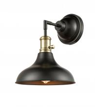 Innovations Lighting 443SW-1W-BAB-M15BK-LED - Metro - 1 Light - 10 inch - Black Antique Brass - Sconce