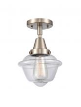Innovations Lighting 447-1C-SN-G532-LED - Oxford - 1 Light - 8 inch - Brushed Satin Nickel - Semi-Flush Mount