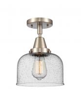 Innovations Lighting 447-1C-SN-G74-LED - Bell - 1 Light - 8 inch - Brushed Satin Nickel - Semi-Flush Mount