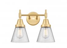 Innovations Lighting 447-2W-SG-G64-LED - Cone - 2 Light - 15 inch - Satin Gold - Bath Vanity Light