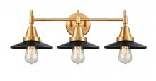 Innovations Lighting 447-3W-SG-M6-BK-LED - Railroad - 3 Light - 26 inch - Satin Gold - Bath Vanity Light