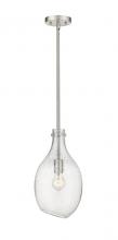 Innovations Lighting 493-1S-SN-G554-9-LED - Norwalk - 1 Light - 9 inch - Brushed Satin Nickel - Stem hung - Mini Pendant