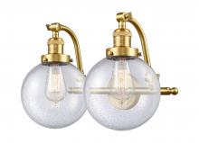 Innovations Lighting 515-2W-SG-G204-8-LED - Beacon - 2 Light - 18 inch - Satin Gold - Adjustable Bath Vanity Light