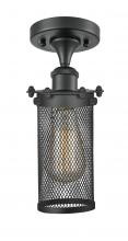 Innovations Lighting 516-1C-BK-CE219-LED - Bleecker - 1 Light - 4 inch - Matte Black - Semi-Flush Mount