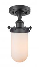 Innovations Lighting 516-1C-BK-CE231-W-LED - Kingsbury - 1 Light - 4 inch - Matte Black - Semi-Flush Mount
