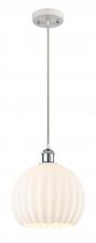 Innovations Lighting 516-1P-WPC-G1217-10WV - White Venetian - 1 Light - 10 inch - White Polished Chrome - Cord Hung - Mini Pendant