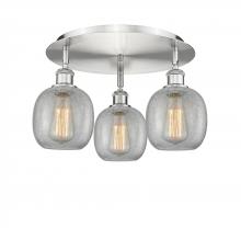 Innovations Lighting 516-3C-SN-G105 - Belfast - 3 Light - 18 inch - Satin Nickel - Semi-Flush Mount