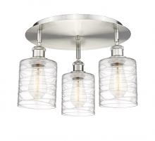 Innovations Lighting 516-3C-SN-G1113 - Cobbleskill - 3 Light - 17 inch - Satin Nickel - Semi-Flush Mount