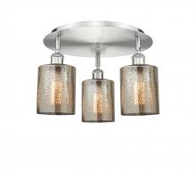 Innovations Lighting 516-3C-SN-G116 - Cobbleskill - 3 Light - 17 inch - Satin Nickel - Semi-Flush Mount