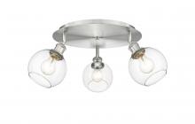 Innovations Lighting 516-3C-SN-G122-6 - Athens - 3 Light - 18 inch - Satin Nickel - Semi-Flush Mount