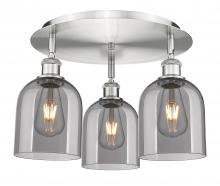 Innovations Lighting 516-3C-SN-G558-6SM - Bella - 3 Light - 17 inch - Satin Nickel - Semi-Flush Mount