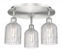 Innovations Lighting 516-3C-SN-G559-5CL - Bridal Veil - 3 Light - 17 inch - Satin Nickel - Semi-Flush Mount