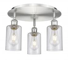 Innovations Lighting 516-3C-SN-G804 - Clymer - 3 Light - 16 inch - Satin Nickel - Semi-Flush Mount