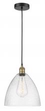 Innovations Lighting 616-1P-BAB-GBD-124-LED - Bristol - 1 Light - 12 inch - Black Antique Brass - Cord hung - Mini Pendant