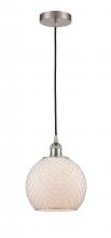 Innovations Lighting 616-1P-SN-G121-8CSN - Farmhouse Chicken Wire - 1 Light - 8 inch - Brushed Satin Nickel - Cord hung - Mini Pendant