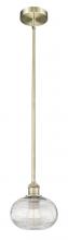 Innovations Lighting 616-1S-AB-G555-8CL - Ithaca - 1 Light - 8 inch - Antique Brass - Stem hung - Mini Pendant