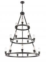 Innovations Lighting 82034-BK - 3 Tier Black Chandelier