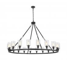 Innovations Lighting 860-BK-G804 - Clymer - 20 Light - 60 inch - Matte Black - Chain Hung - Chandelier
