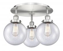 Innovations Lighting 916-3C-SN-G204-8 - Beacon - 3 Light - 20 inch - Satin Nickel - Semi-Flush Mount