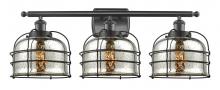 Innovations Lighting 916-3W-BK-G78-CE-LED - Bell Cage - 3 Light - 26 inch - Matte Black - Bath Vanity Light