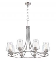 Millennium 9728-BN - Ashford 8-Light Chandelier Ceiling - Brushed Nickel