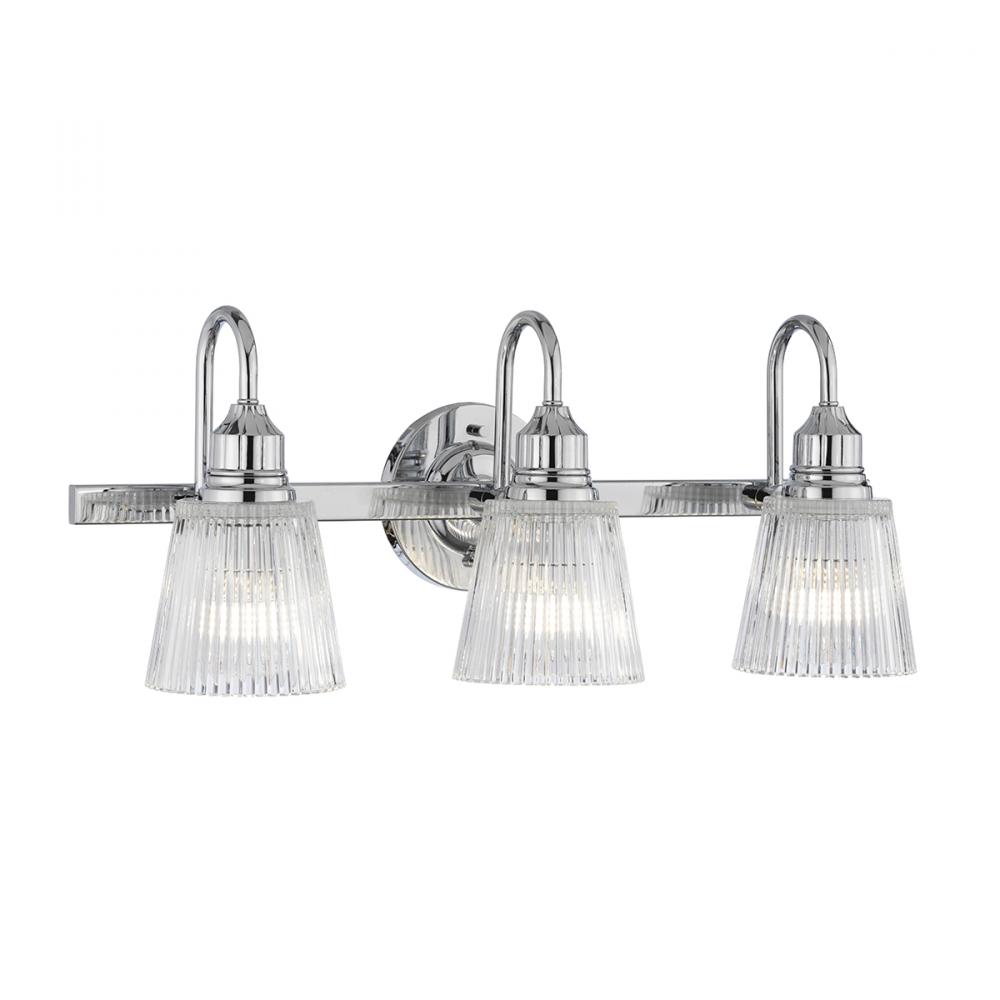 Addison 3 Light Bath Light in Polished Chrome