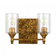Lucas McKearn BB1158G-2 - Mosaic 2-Light Vanity Light In Antique Gold