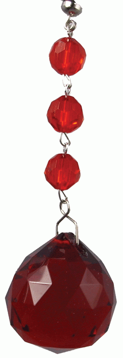 30 mm RED FACETED BALL(*3 per box)