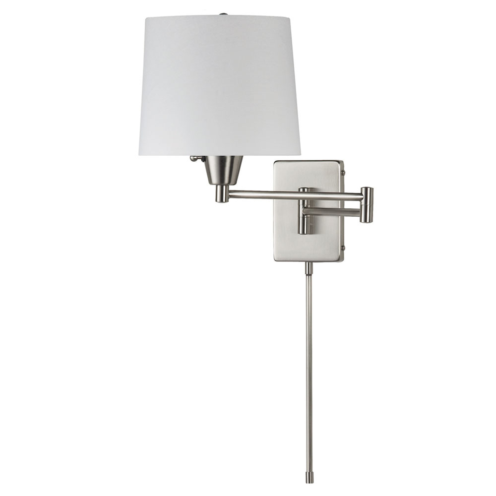 Swing Arm Wall Lamp White Shade