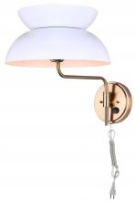 Canarm IWF1096A01GDW - MILA, IWF1096A01GDW -G-, GD + MWH Color, 1 Lt Wall Fixture, 60W Type A