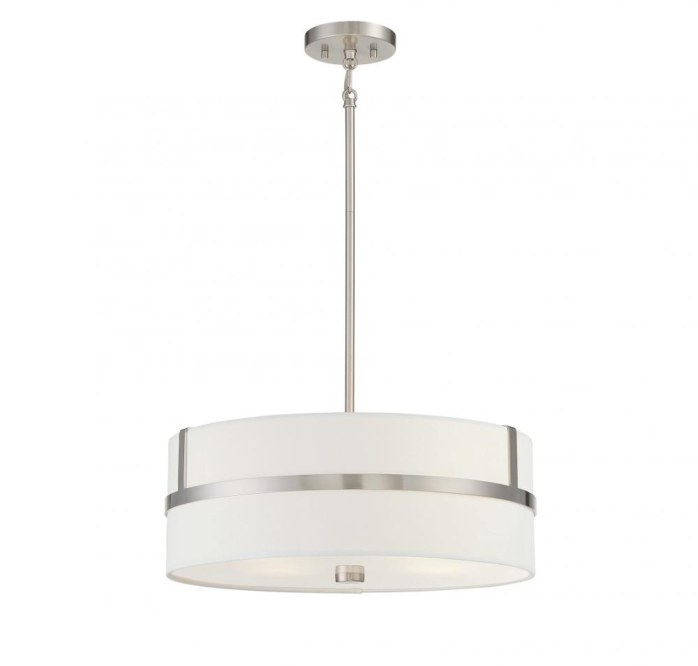 4-Light Pendant in Brushed Nickel