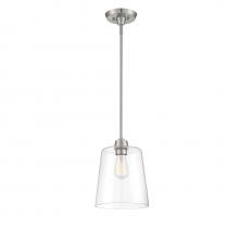 Savoy House Meridian M70081BN - 1-Light Pendant in Brushed Nickel