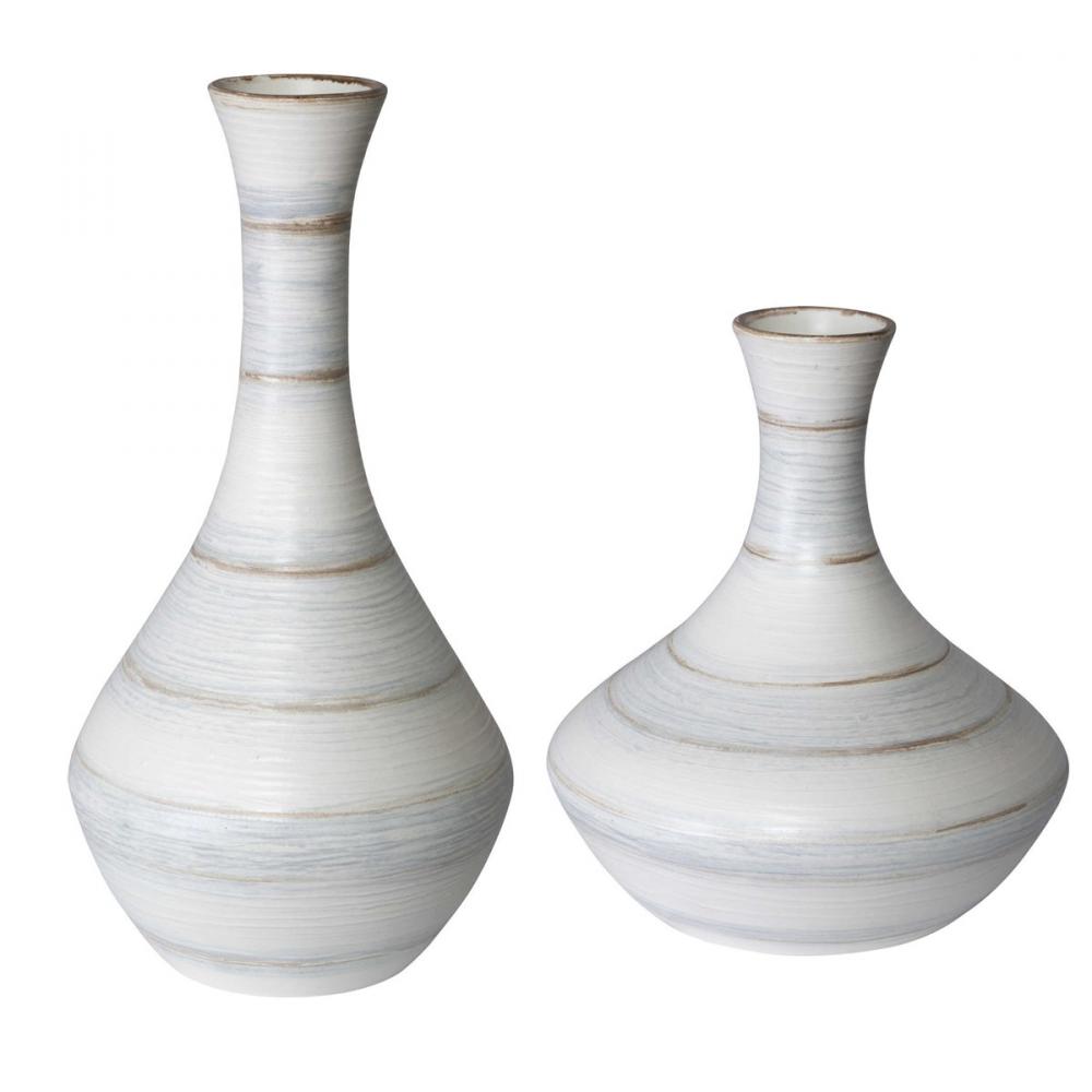 Uttermost Potter Fluted Striped Vases Set/2