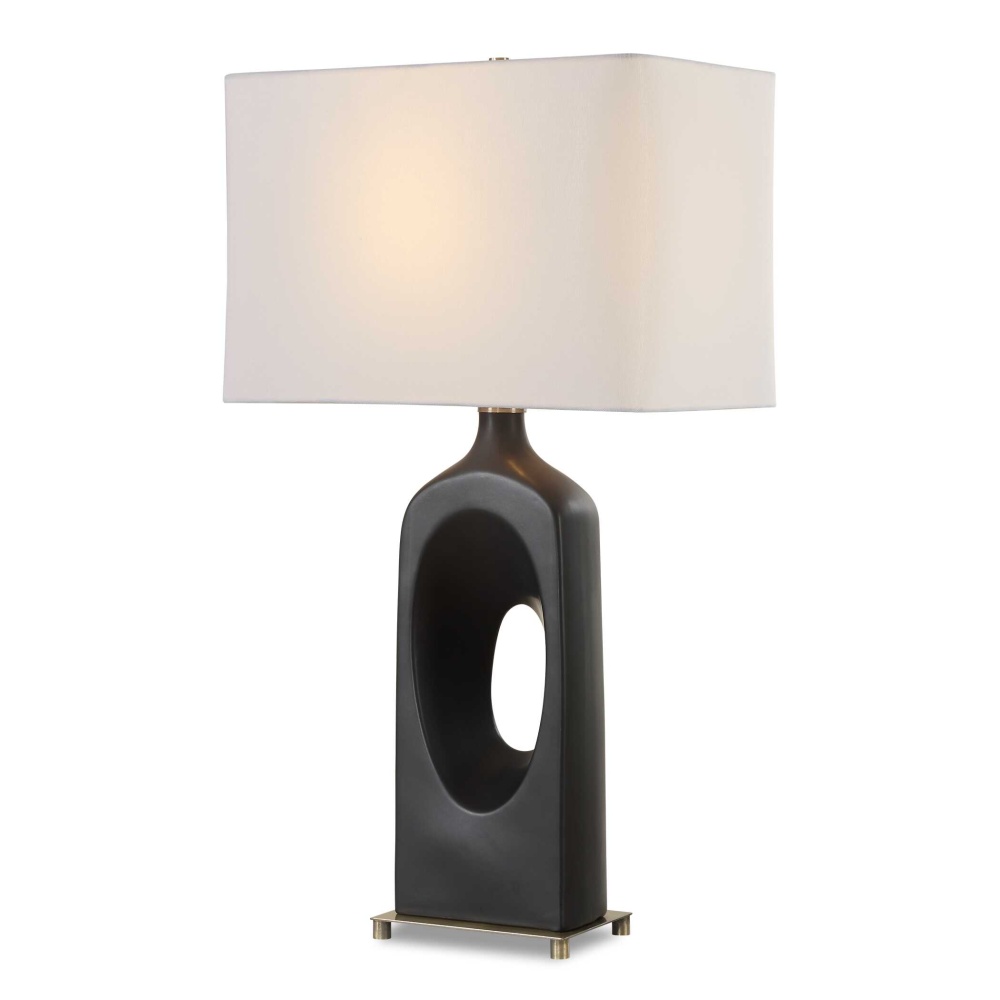 Uttermost Void Matte Black Table Lamp