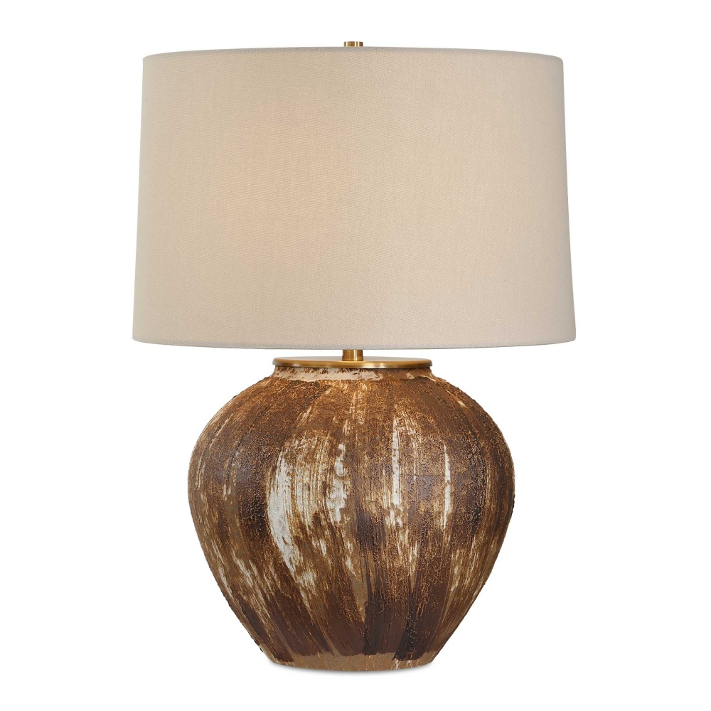 Uttermost McKinley Textured Brown Table Lamp