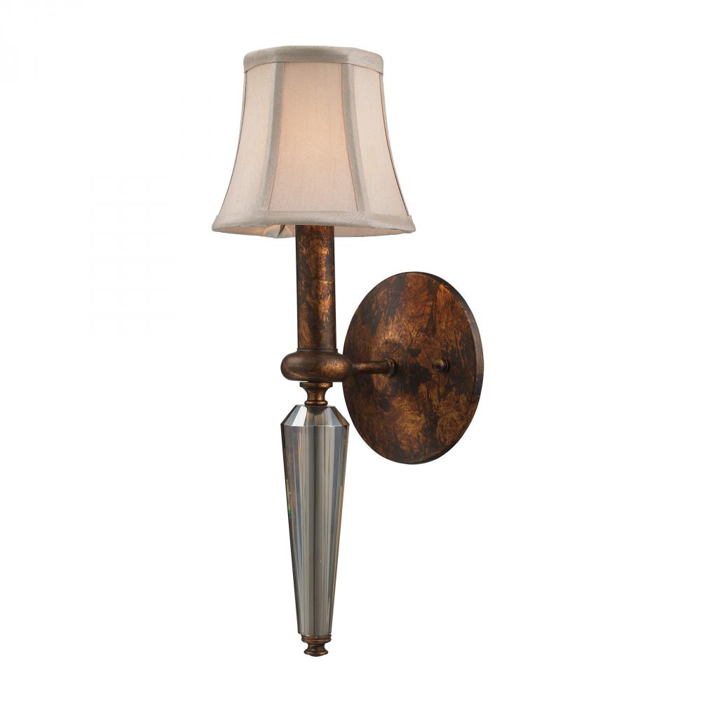 One Light Spanish Bronze Wall Light