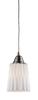 One Light Satin Nickel Down Mini Pendant