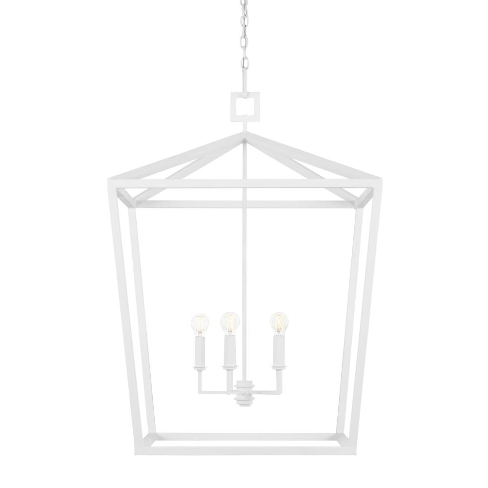 Denison Large White Lantern