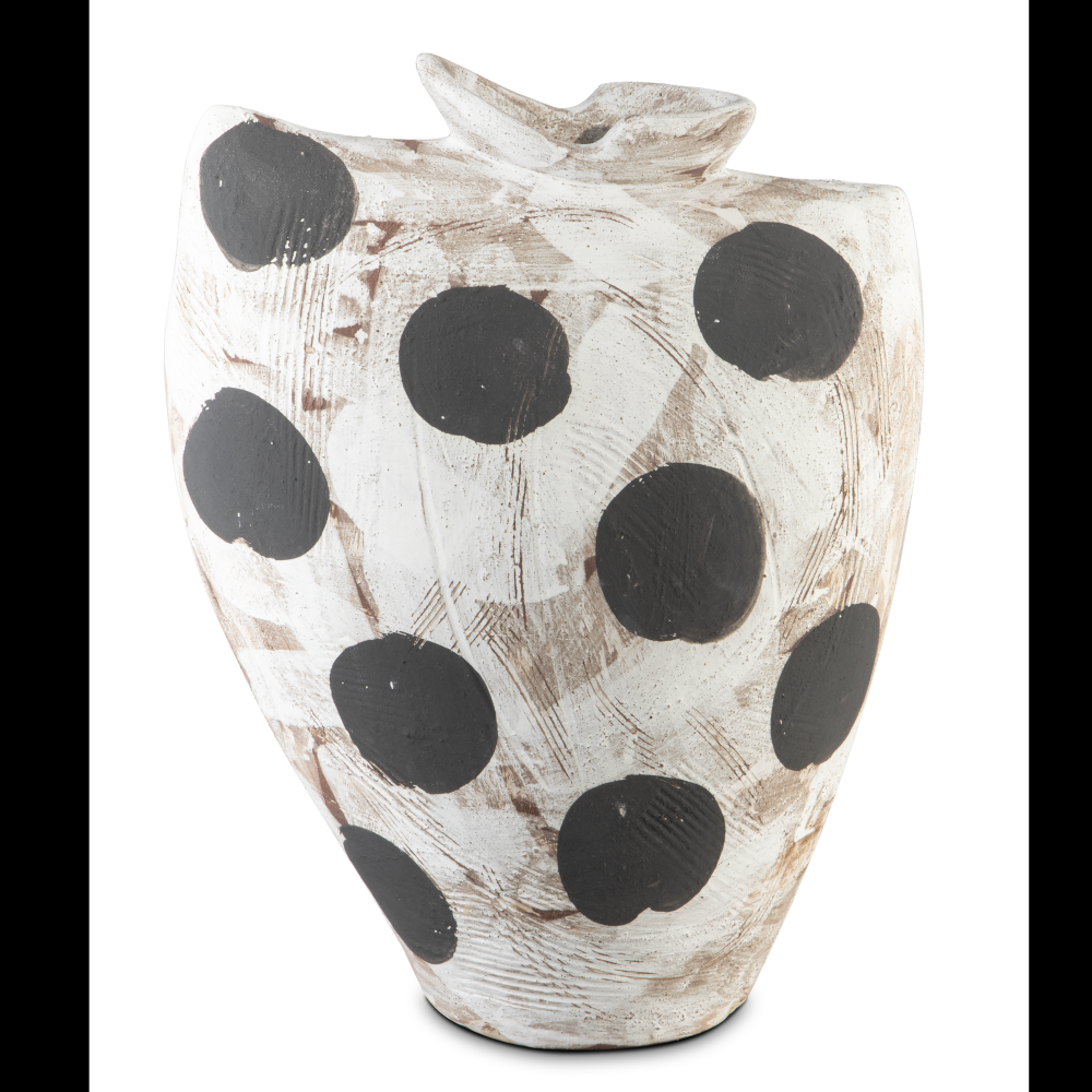 Dots Medium White & Black Bowl